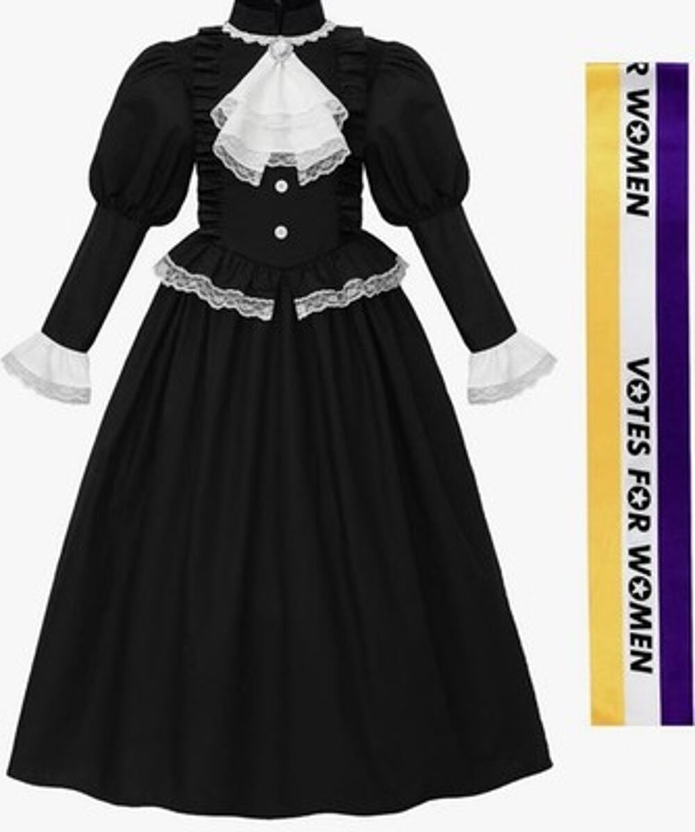 ReliBeauty Susan B Anthony Costume Black Girls 8/9 New